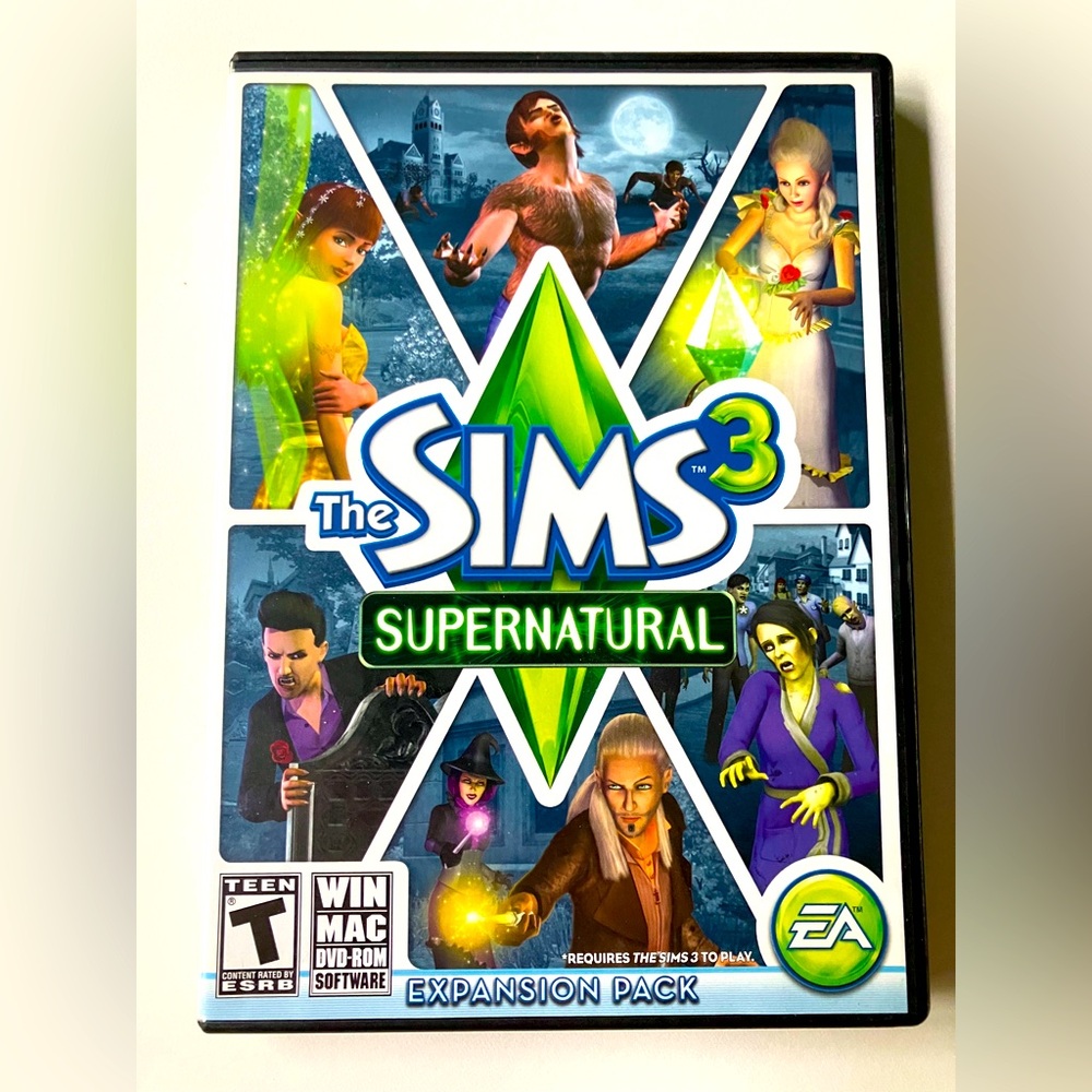 The Sims 3: Supernatural (Windows/Mac/PC, 2012) PC Game Disc
